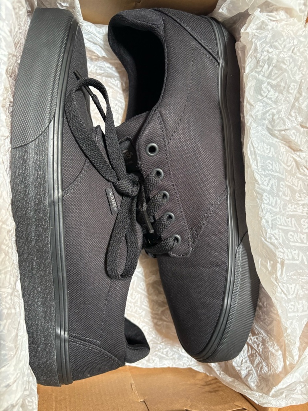 Vans All Black Sneakers Men’s Size (12) Ortholite Deluxe Comfort Low Top S